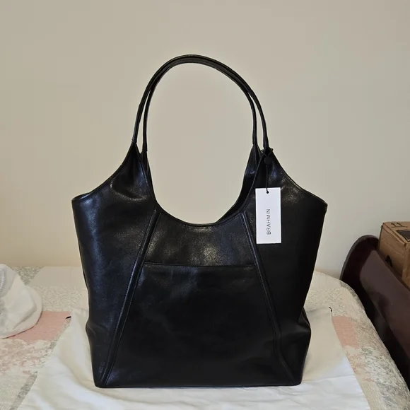NWT Brahmin Iona Tote in Black Nightshade - Picture 4 of 16